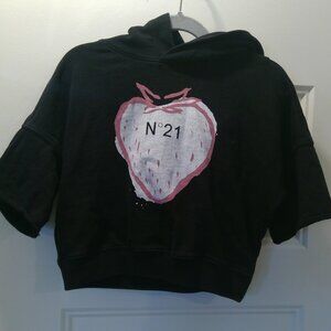 N ° 21 Sweatshirt With Strawberry Print And Logo In Black, size 6